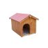 Niche pour moyen et grand chien en bois brut 80x120x85cm