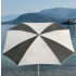 Parasol demi-carré bicolore MALTA - 100/8 cm - diam 200 cm