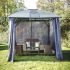 Pergola GLORIETTE Aluminium Anthracite  Rideaux + Toit 