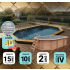 Piscine bois UBBINK SASHA PREMIUM 490x355x130cm Liner Relief 3D