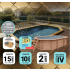 Piscine Bois PRESTIGE Octogonale Allongée SPARK 807x457x131cm Liner Relief 3D