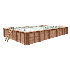 Piscine Bois PRESTIGE Rectangulaire LUNA avec Plage Immergée SPARK 350x270x70cm Liner Relief 3D