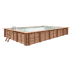 Piscine Bois PRESTIGE Rectangulaire avec Escalier d'Angle 420x320x145 cm Liner Relief 3D