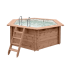 Piscine Bois Spark PRESTIGE Ronde Hexagonale SPARK ⌀ 395x115cm Liner Relief 3D