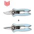 Lot de 2 Sécateurs Lame Courbe et Lame Droite Bleu Pâle HAPPY LINE