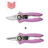 Lot de 2 Sécateurs Lame Courbe et Lame Droite Violet HAPPY LINE