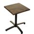 Table pliante EVA RUSTBROWN pied noir 60 x 60 cm