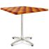 Table Carrée 2 Personnes 70 x 70 x 71 cm Décor Cabaret Orange