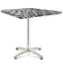 Table Carrée 2 Personnes 70 x 70 x 71 cm Décor Cabaret Zèbre