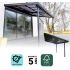 Pergola Adossable Aluminium Gris anthracite Toit amovible