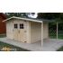 Abri de jardin en Bois 8.70m² Avec Bûcher (en madriers 28 mm) L 330 x P 300 cm 